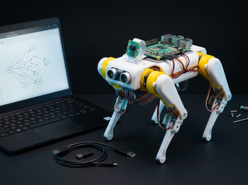 Derbes robot dog, university level with a Raspberry Pi